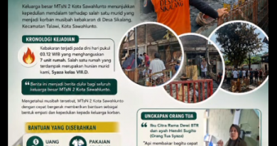 (Video) Peduli terhadap Siswa dan Sesama, Keluarga Besar MTsN 2 Kota Sawahlunto Salurkan Bantuan bagi Murid Korban Musibah Kebakaran