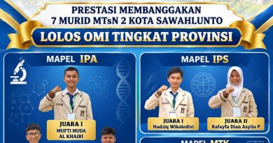 Membanggakan! 7 Murid MTsN 2 Kota Sawahlunto Lolos OMI ke Tingkat Provinsi Membanggakan! 7 Murid MTsN 2 Kota Sawahlunto Lolos OMI ke Tingkat Provinsi